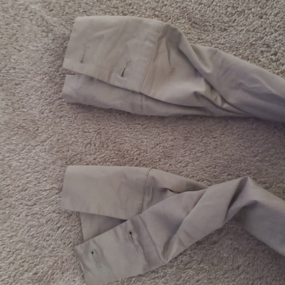 Body by Victoria 12 jacket 8 pants khaki pant suit accordian tale cup buttons - Picture 12 of 14